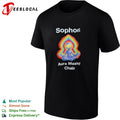 Sophon Aura Maxing Chain Meditating Figure Psychedelic Energy Rainbow Glow shirt