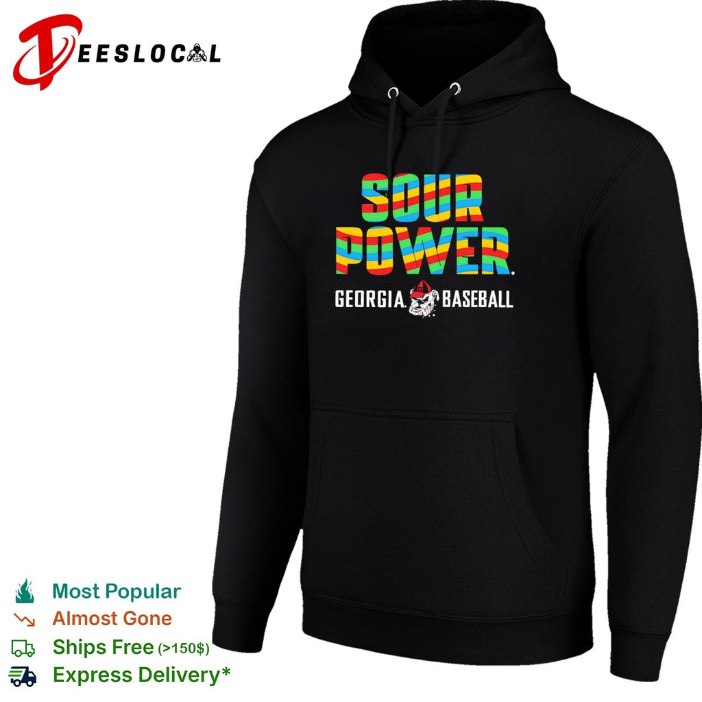 Sour Power Georgia Baseball Bulldog Mascot Sport Candy Theme Logo shirt