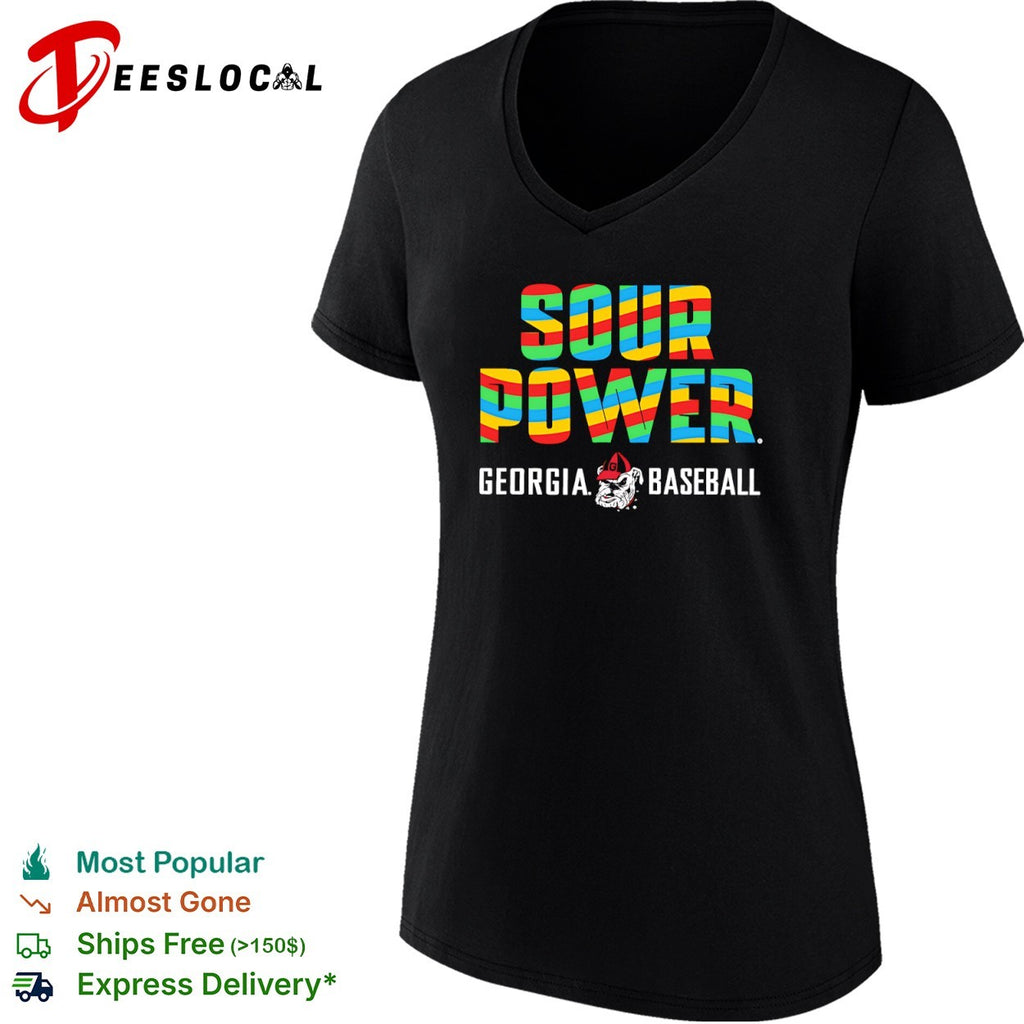 Sour Power Georgia Baseball Bulldog Mascot Sport Candy Theme Logo shirt