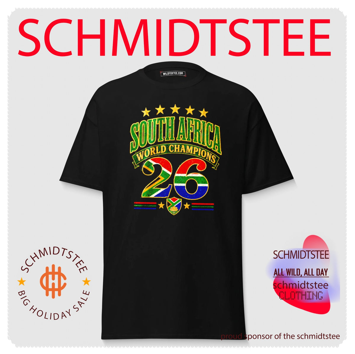 South Africa 2026 World Champions flag shirt
