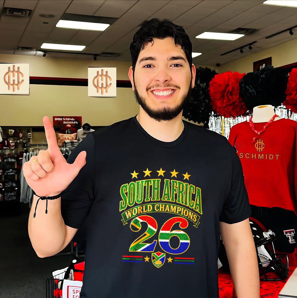 South Africa 2026 World Champions flag shirt