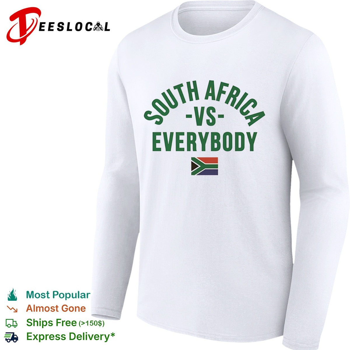 South Africa vs everybody flag soccer pride shirt