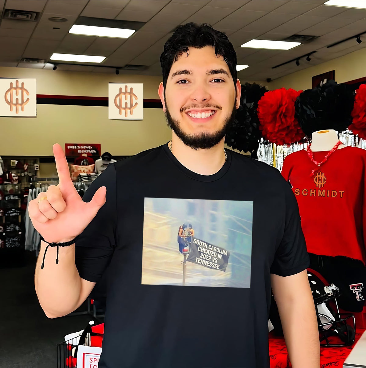 Empire State Building South Carolina Cheated in 2022 vs Tennessee Flag shirt