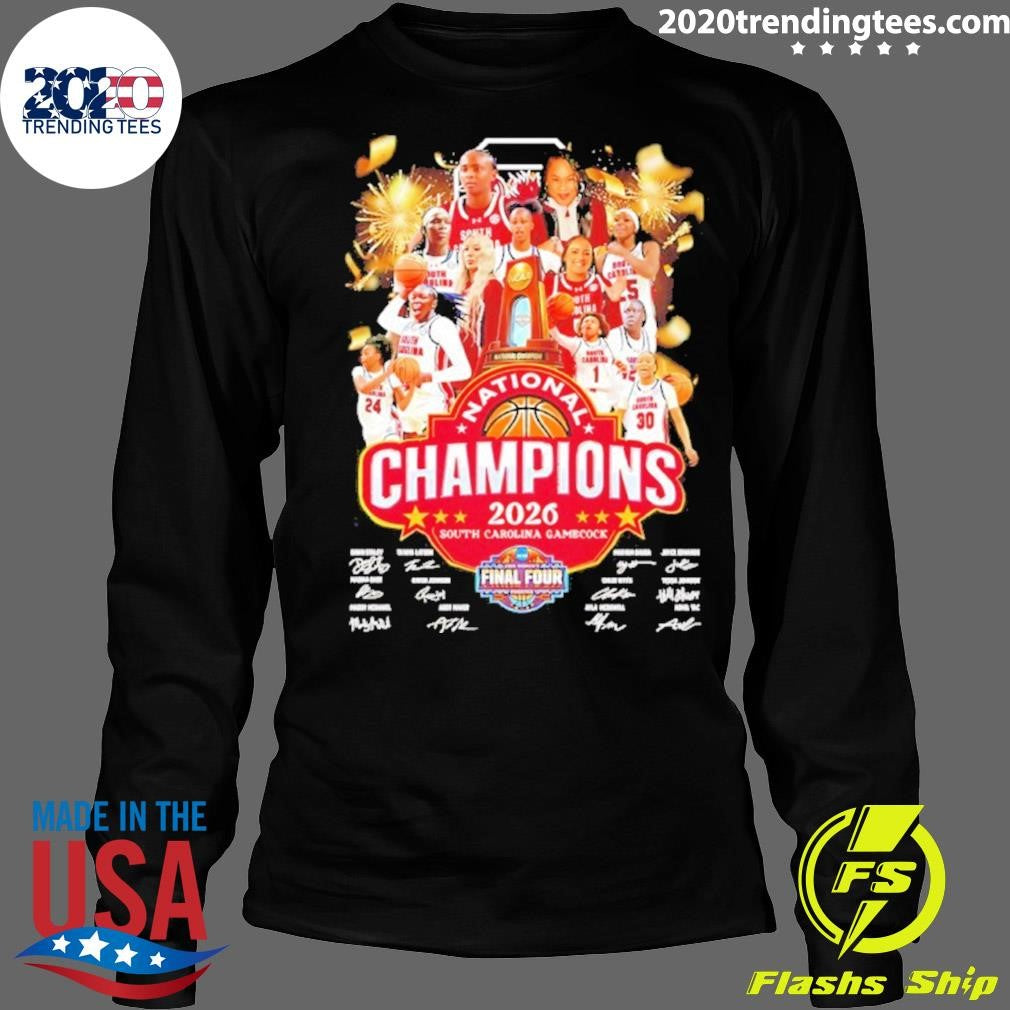 South Carolina Gamecocks 2026 National Champions Signatures Shirt