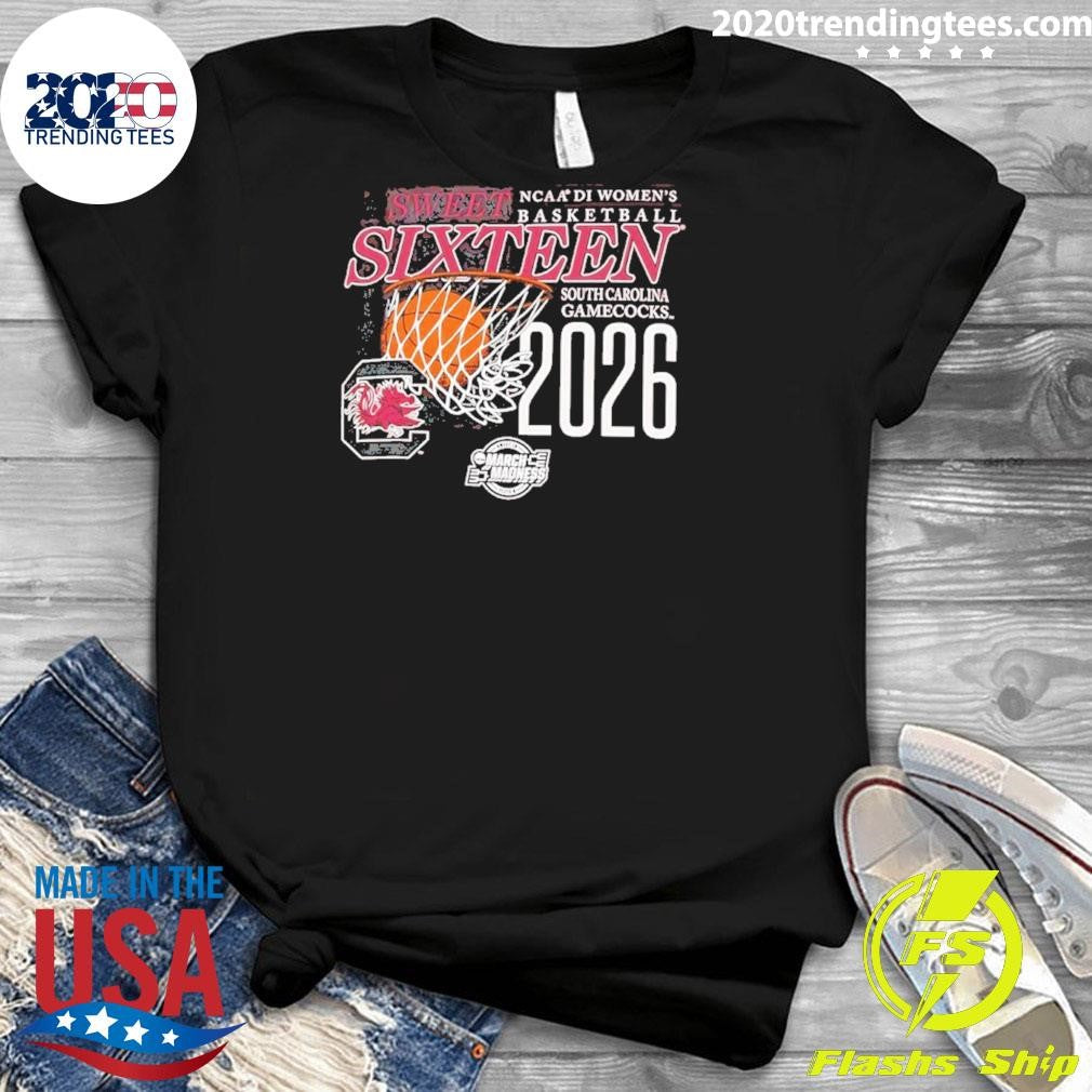 South Carolina Gamecocks NCAA D1 Women’s Basketball Sweet Sixteen 2026 March Madness Shirt