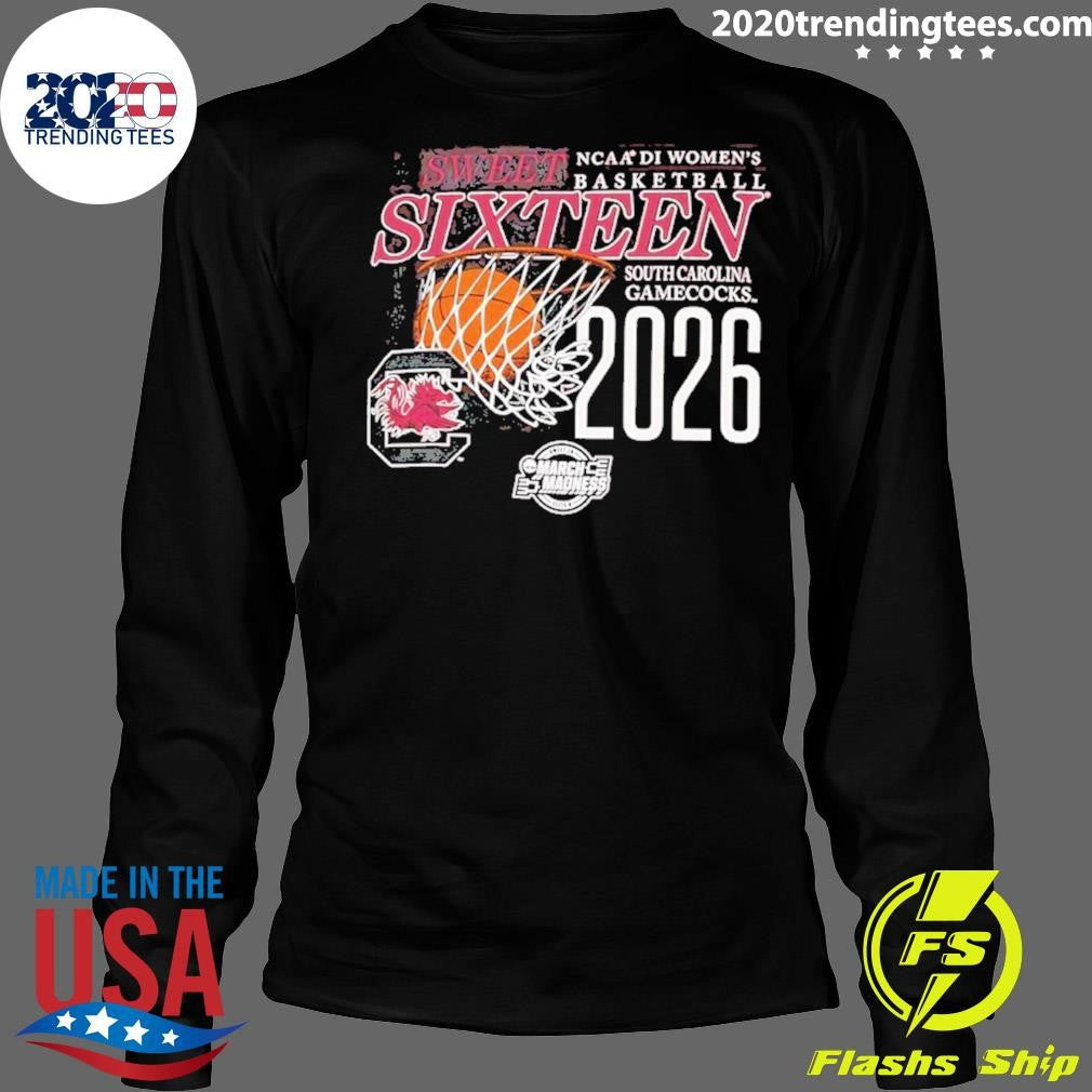 South Carolina Gamecocks NCAA D1 Women’s Basketball Sweet Sixteen 2026 March Madness Shirt