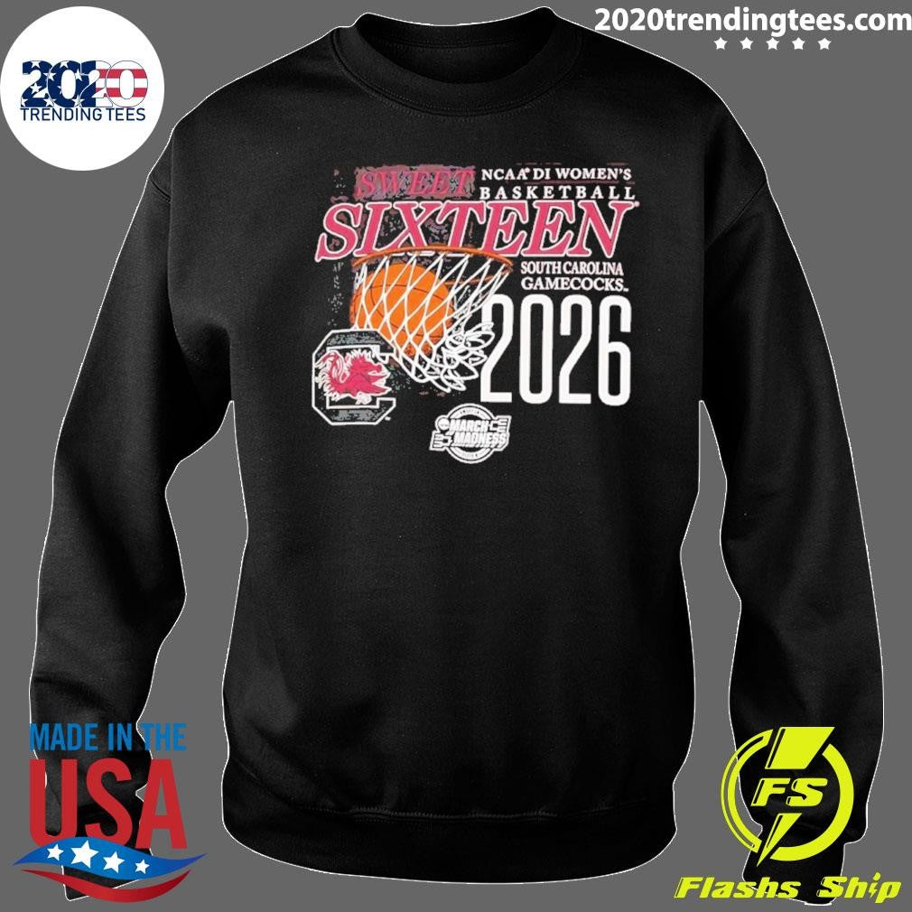 South Carolina Gamecocks NCAA D1 Women’s Basketball Sweet Sixteen 2026 March Madness Shirt