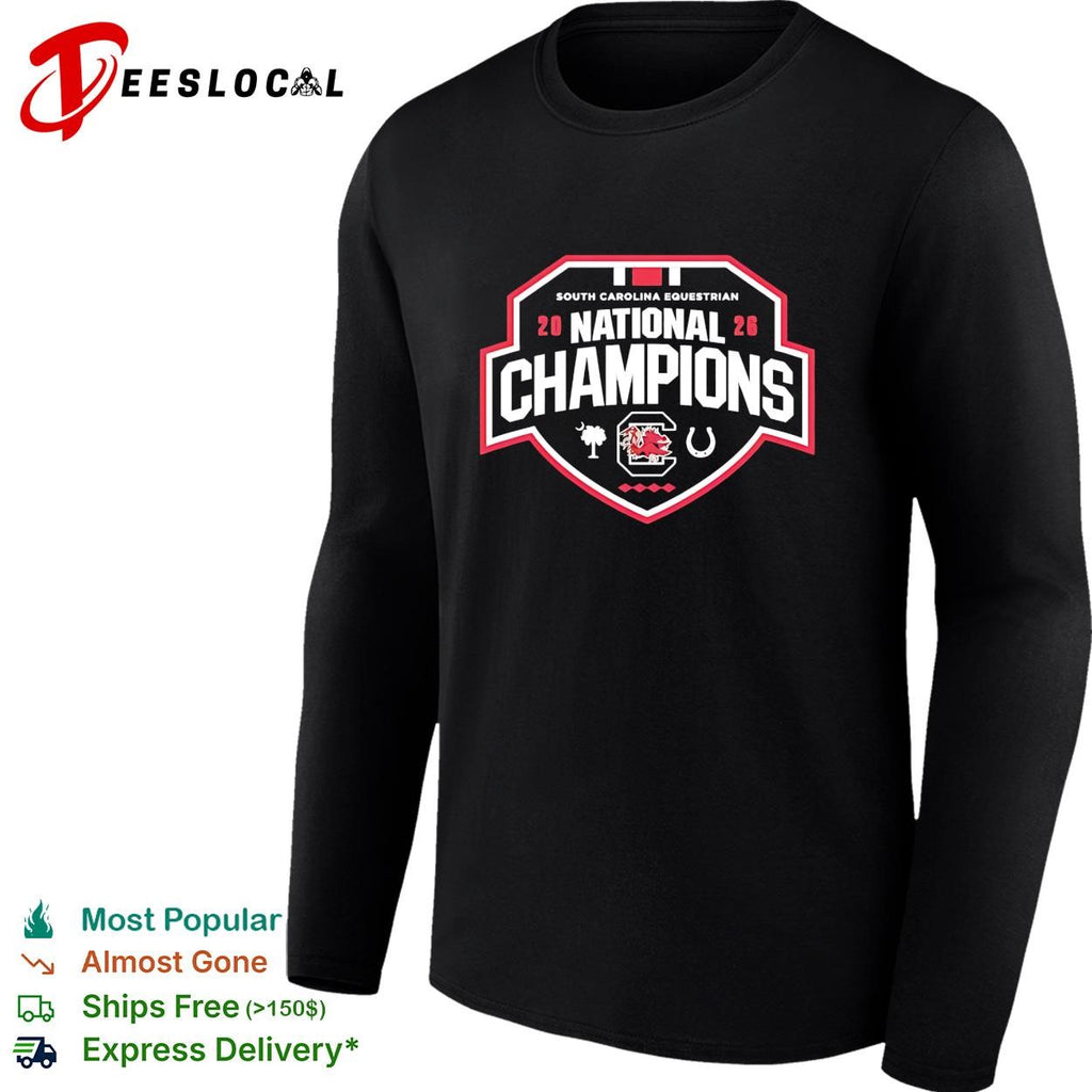 South Carolina equestrian national champions 2026 shield crest badge graphic shirt