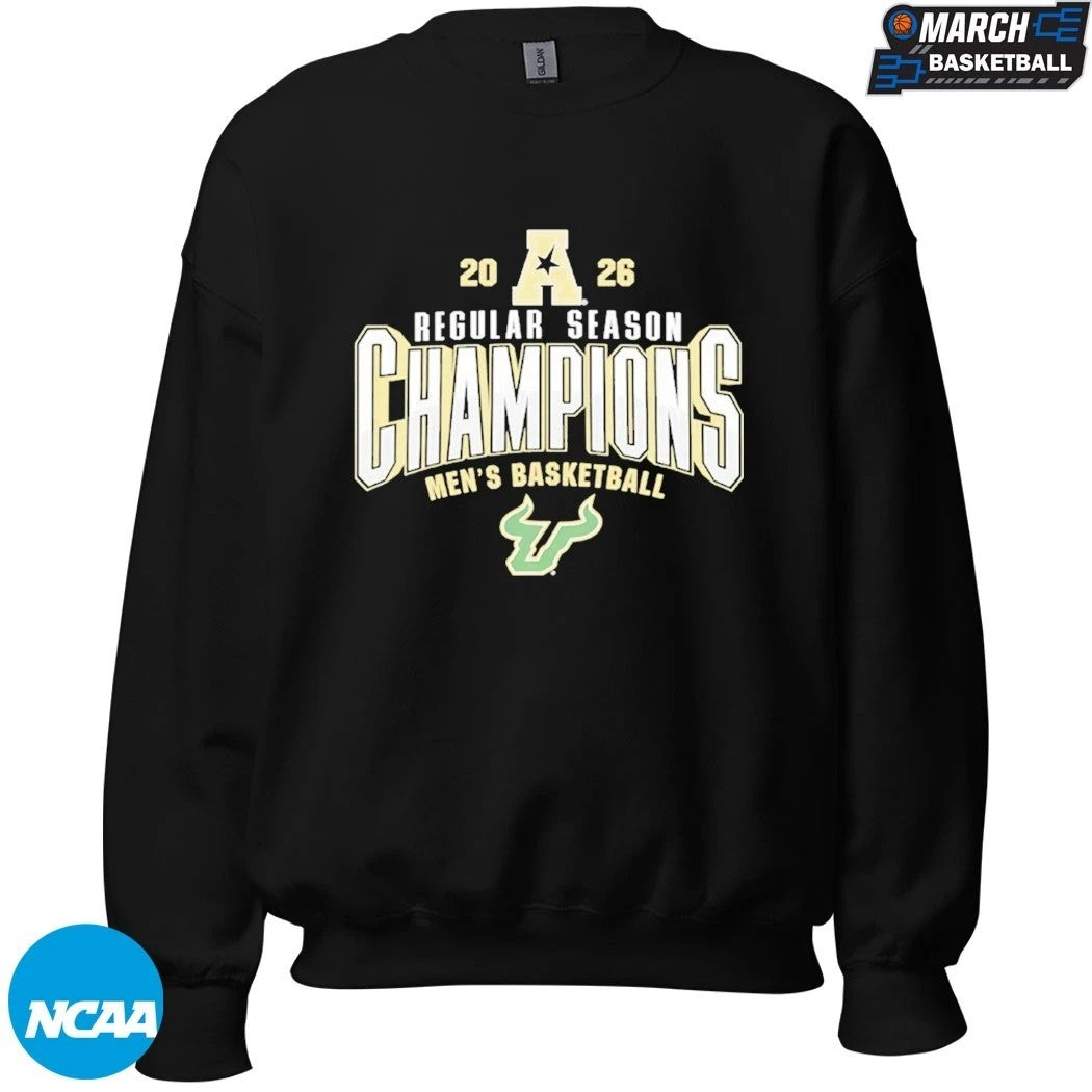 South Florida Bulls USF 2026 AAC Men’s Basketball Regular Season Champions T-Shirts