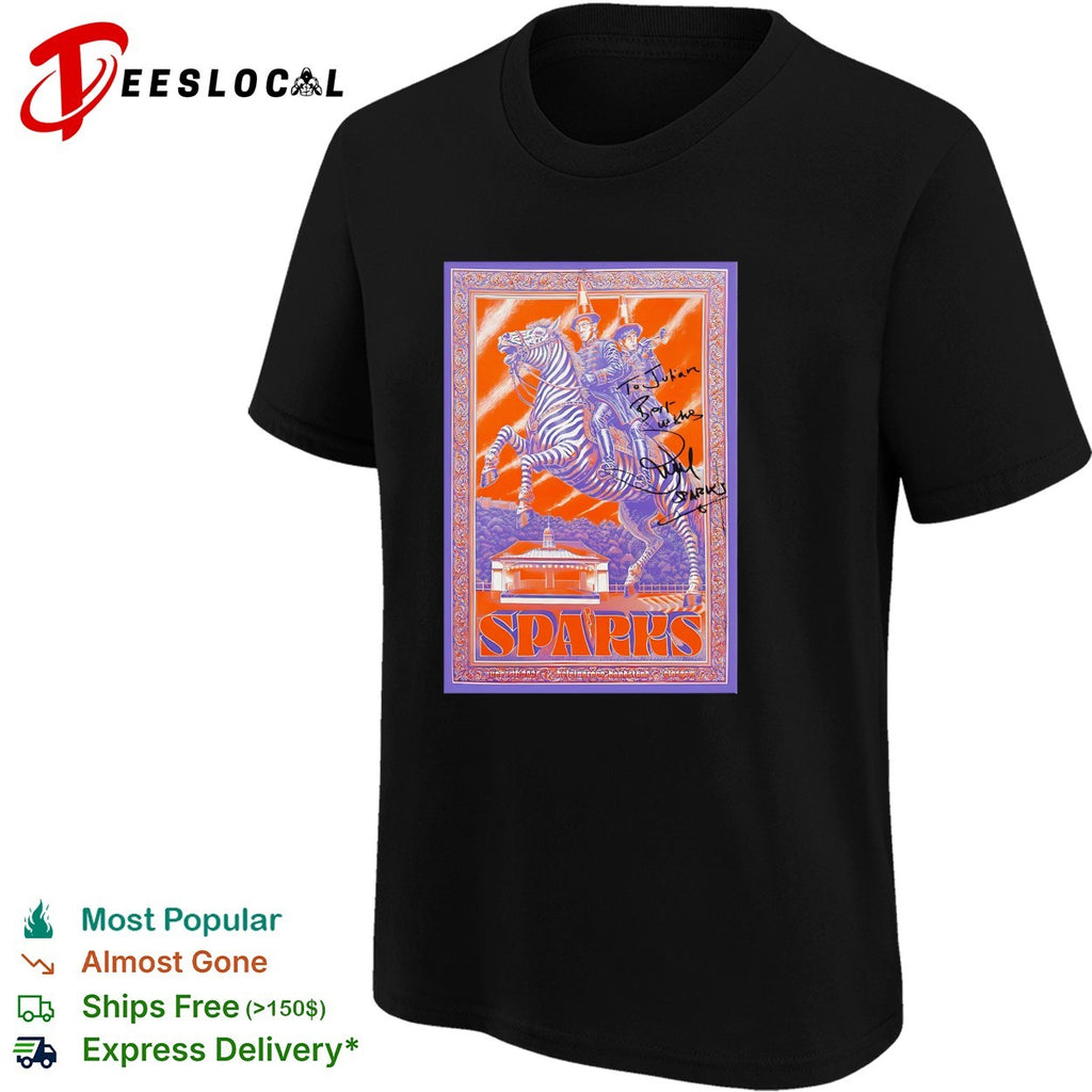 Sparks zebra rider vintage tour poster shirt