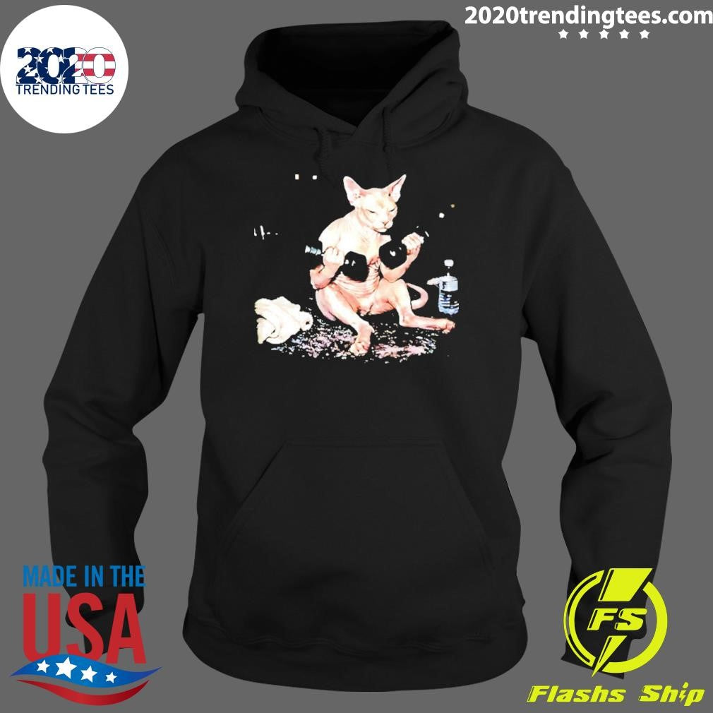 Sphynx Cat Workout Funny Graphic Shirt