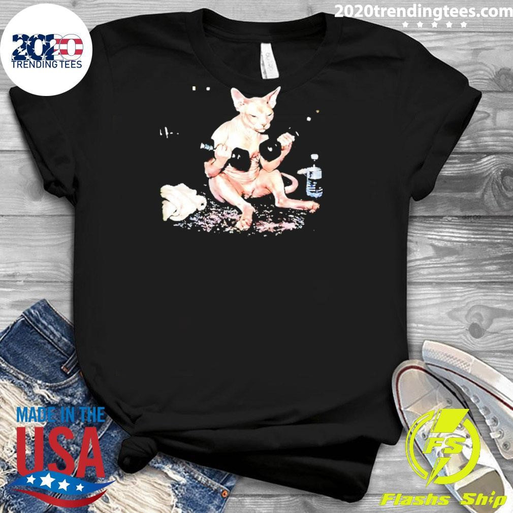 Sphynx Cat Workout Funny Graphic Shirt