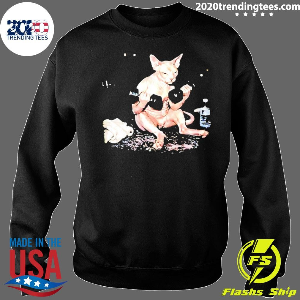 Sphynx Cat Workout Funny Graphic Shirt
