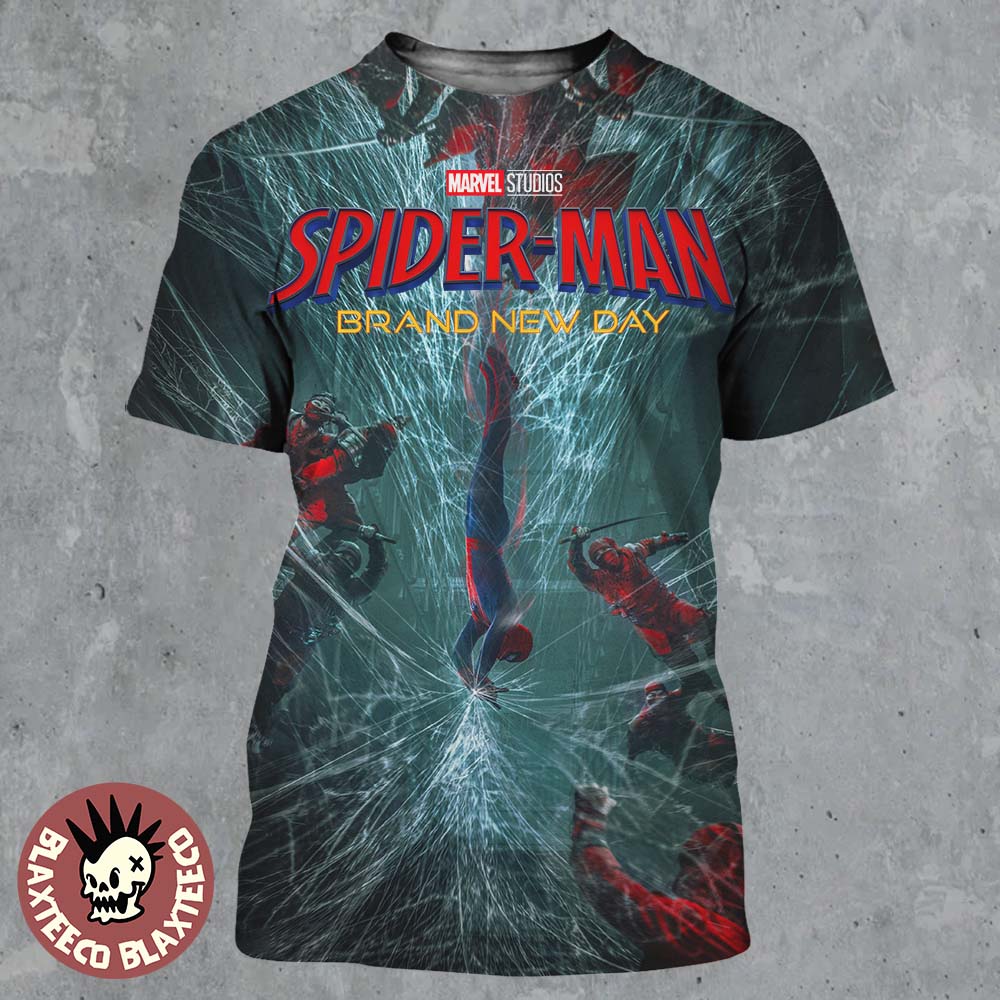 Spider-Man Brand New Day Spider-Man Vs The Hand Web Tornado All Over Print Shirt