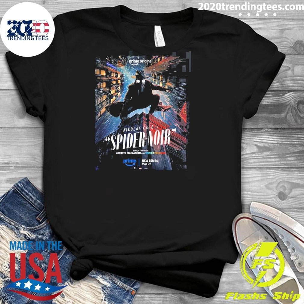 Spider-Noir Starring Nicolas Cage New Series True Hue Full Color Version Shirt