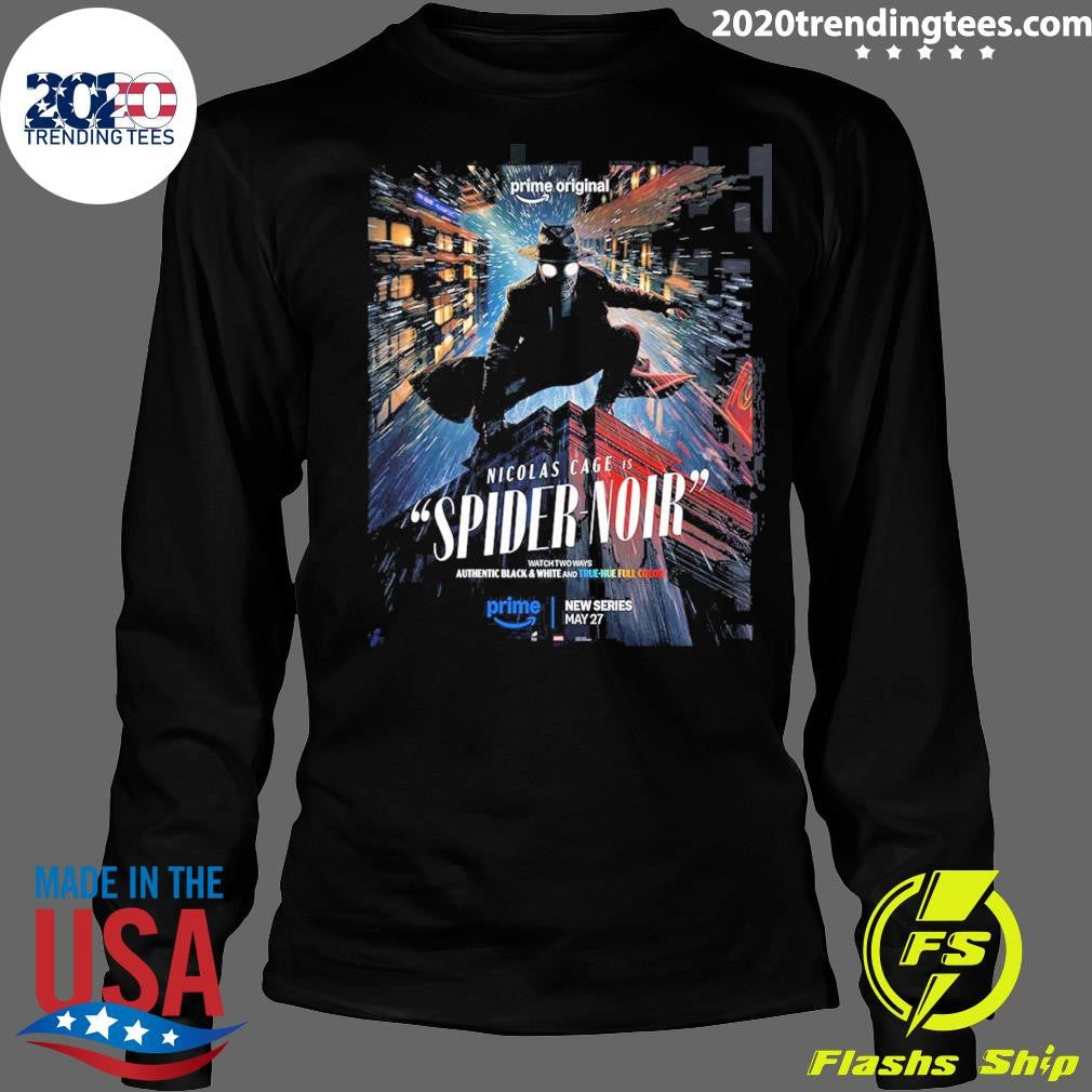 Spider-Noir Starring Nicolas Cage New Series True Hue Full Color Version Shirt
