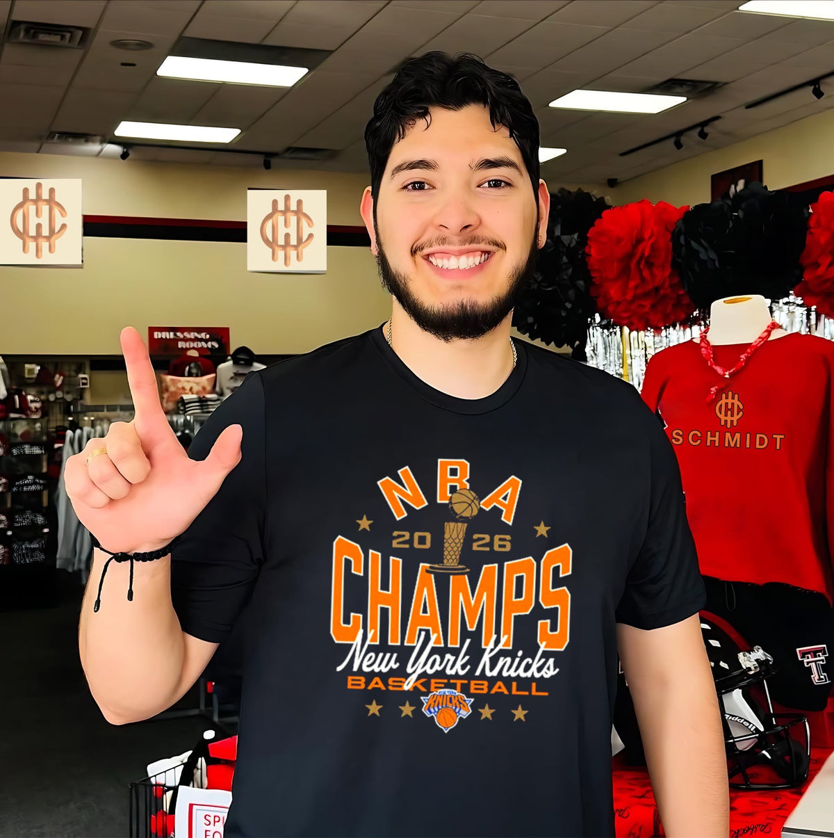 Sportiqe Knicks 2026 NBA Champions Black Duke shirt