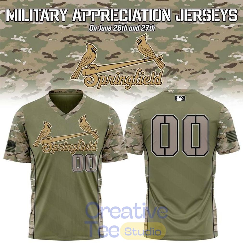 Springfield Cardinals 2026 Military Appreciation Night Camo Custom Baseball Jersey