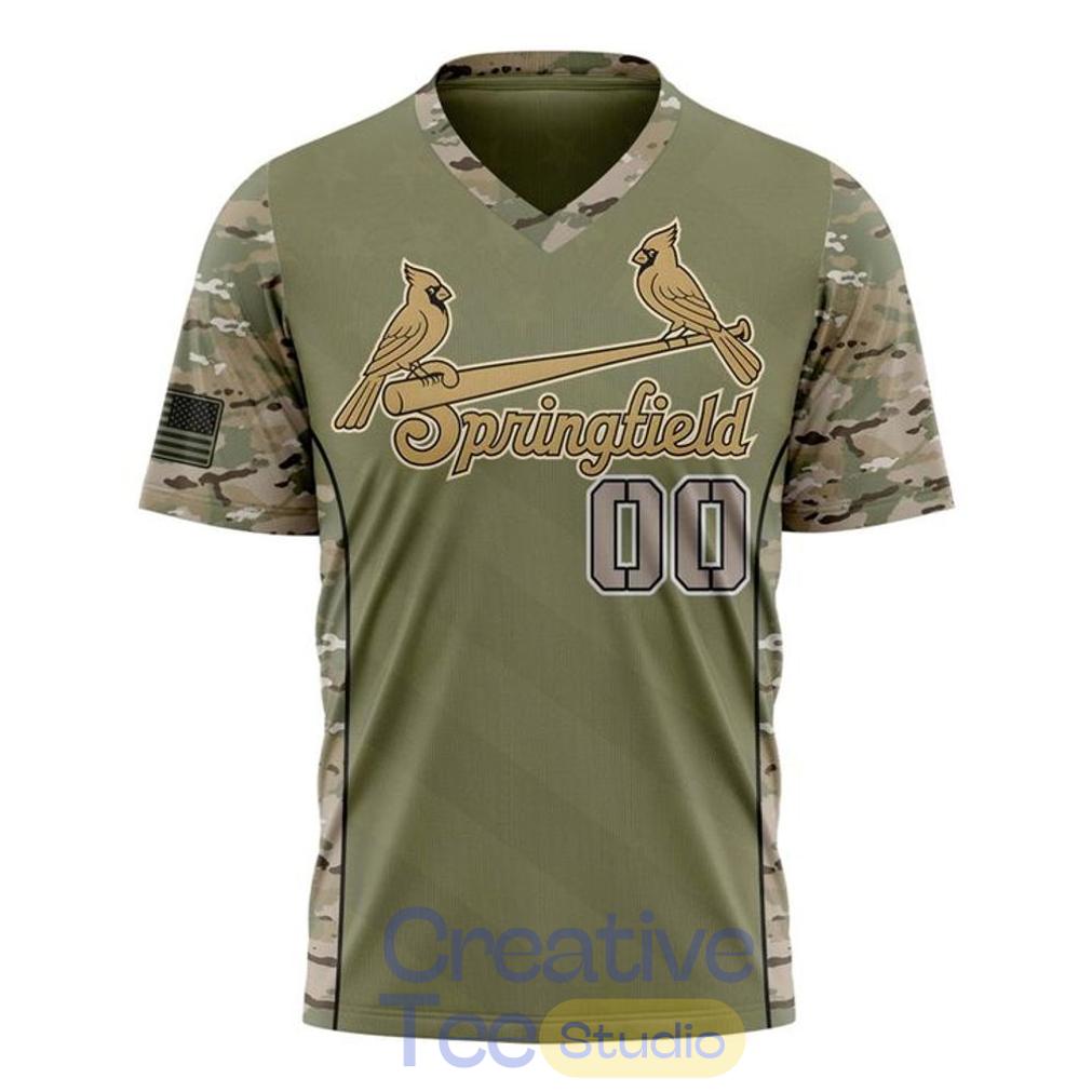 Springfield Cardinals 2026 Military Appreciation Night Camo Custom Baseball Jersey