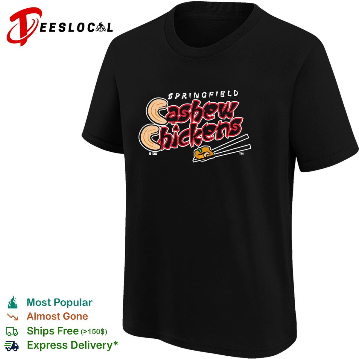 Springfield Cashew Chickens Baseball Team Shirt