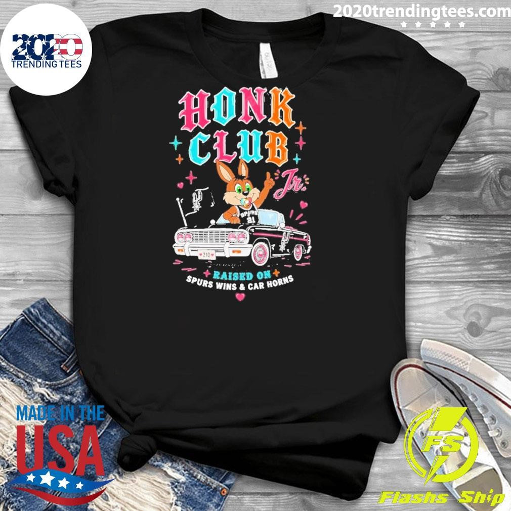 Spurs Honk Club Jr Spurs Coyote Raised On Spurs Win Car Horns Shirt