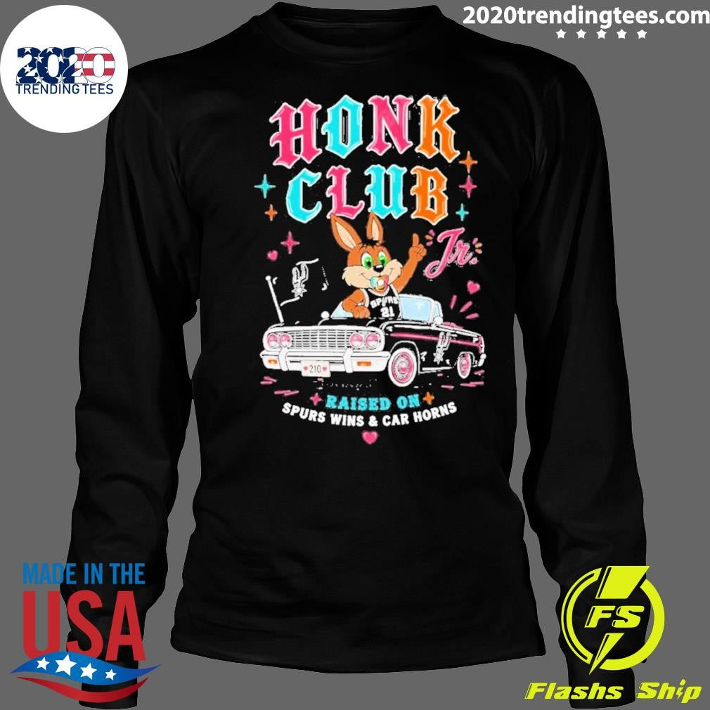 Spurs Honk Club Jr Spurs Coyote Raised On Spurs Win Car Horns Shirt