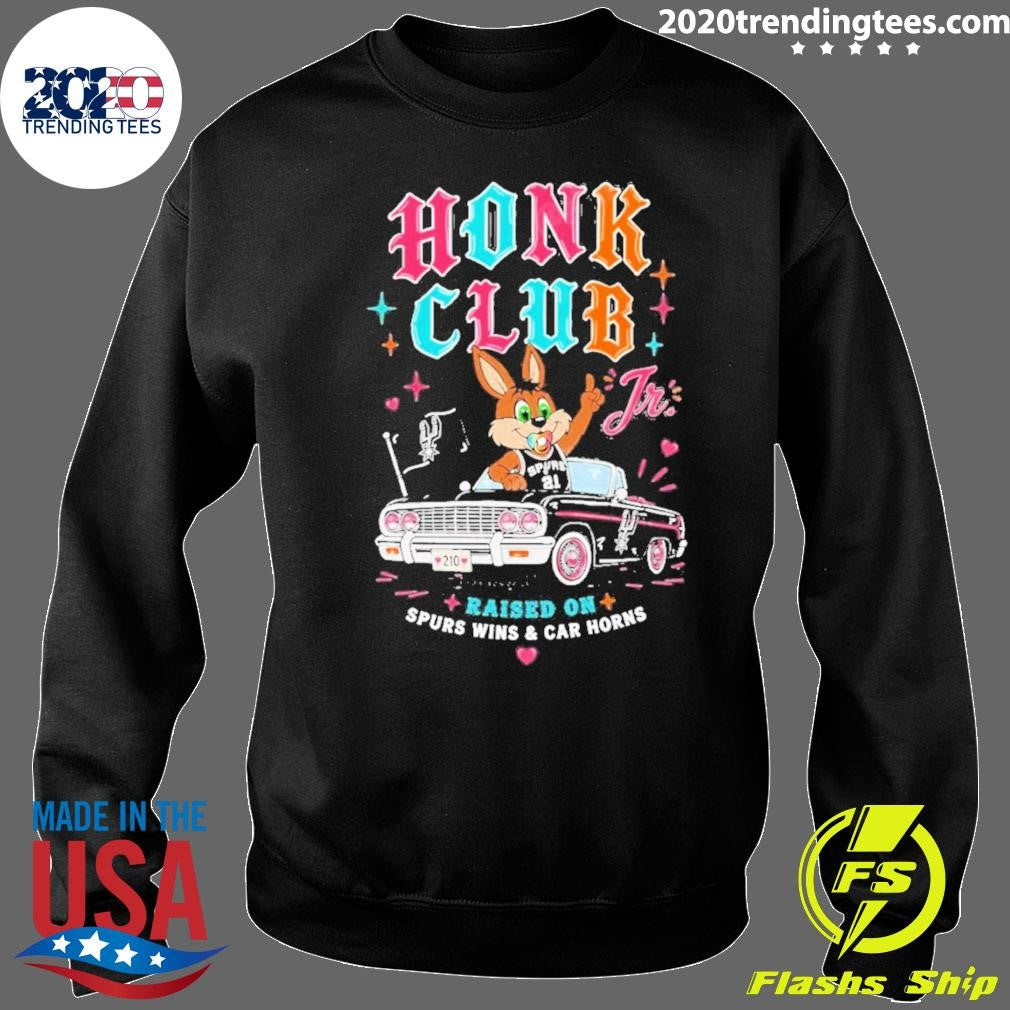 Spurs Honk Club Jr Spurs Coyote Raised On Spurs Win Car Horns Shirt