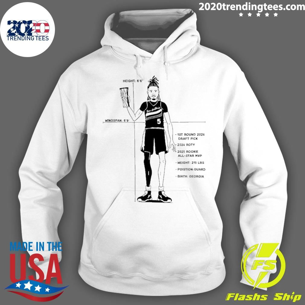 Spurs’ Stephon Castle 1st Round 2024 Draft Pick 2024 Roty 2025 Rookie All-star Mvp Caricature Shirt