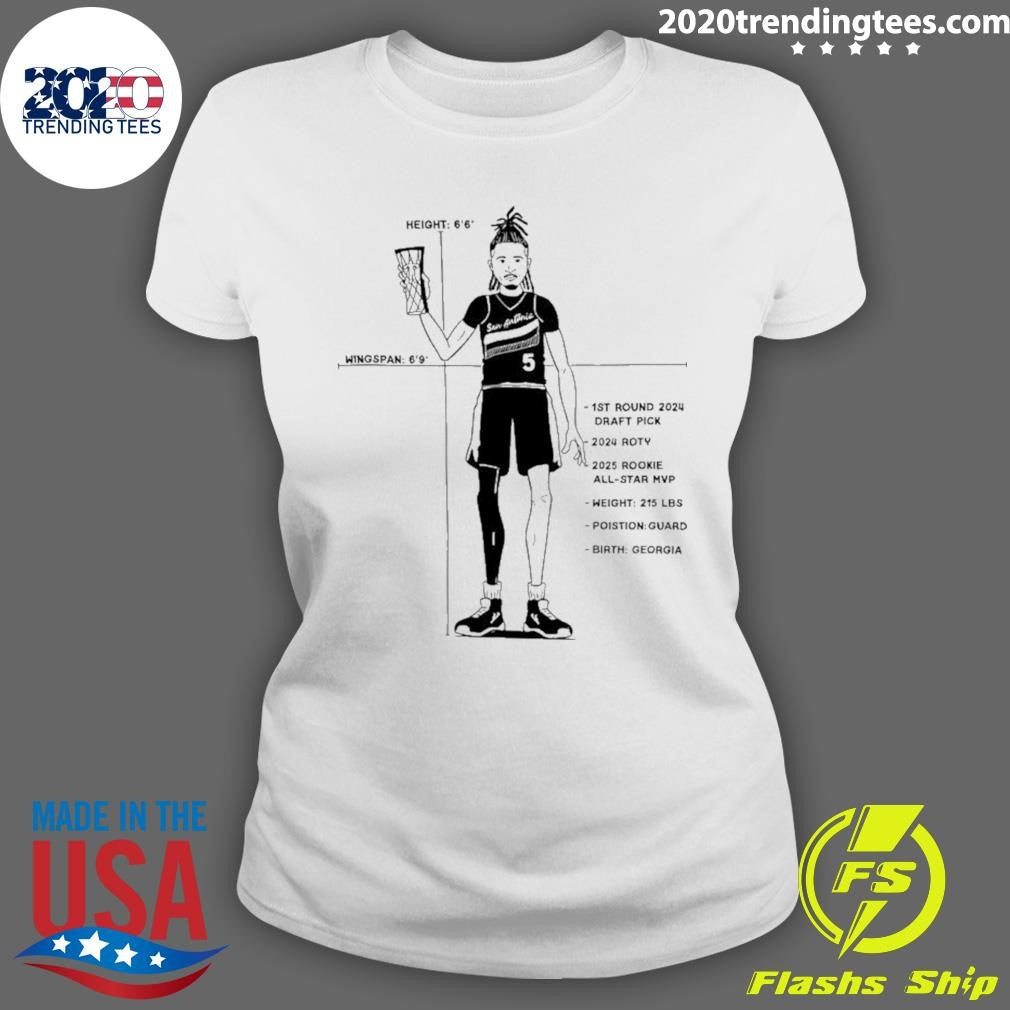 Spurs’ Stephon Castle 1st Round 2024 Draft Pick 2024 Roty 2025 Rookie All-star Mvp Caricature Shirt
