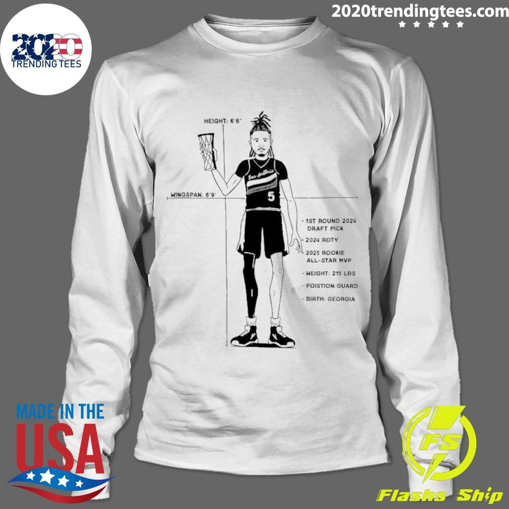 Spurs’ Stephon Castle 1st Round 2024 Draft Pick 2024 Roty 2025 Rookie All-star Mvp Caricature Shirt