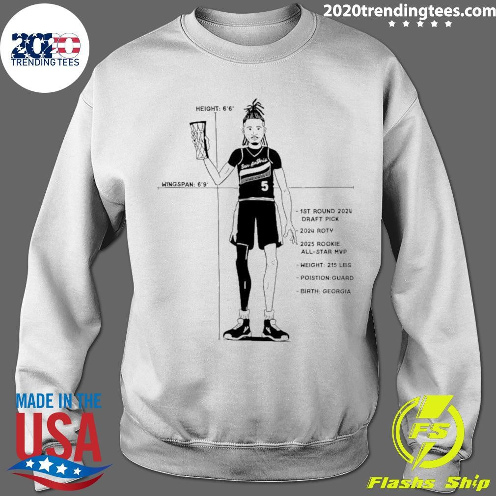 Spurs’ Stephon Castle 1st Round 2024 Draft Pick 2024 Roty 2025 Rookie All-star Mvp Caricature Shirt