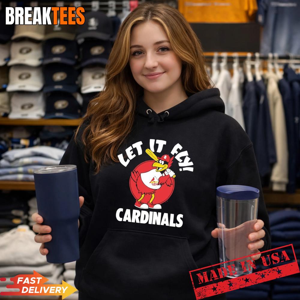 St. Louis Cardinals Fredbird Baseball Let It Fly Mascot Shirt
