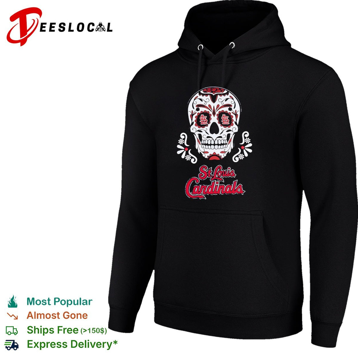 St Louis Cardinals sugar skull shirt