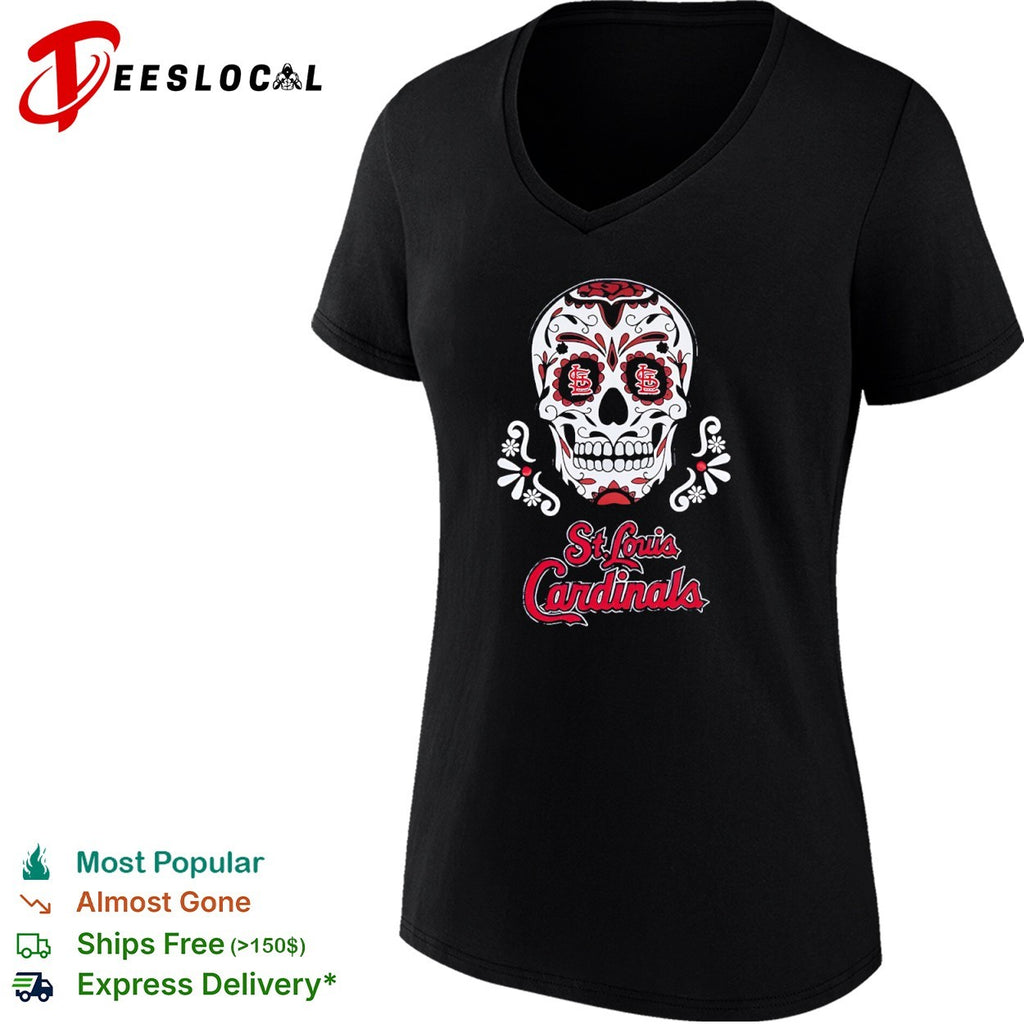 St Louis Cardinals sugar skull shirt