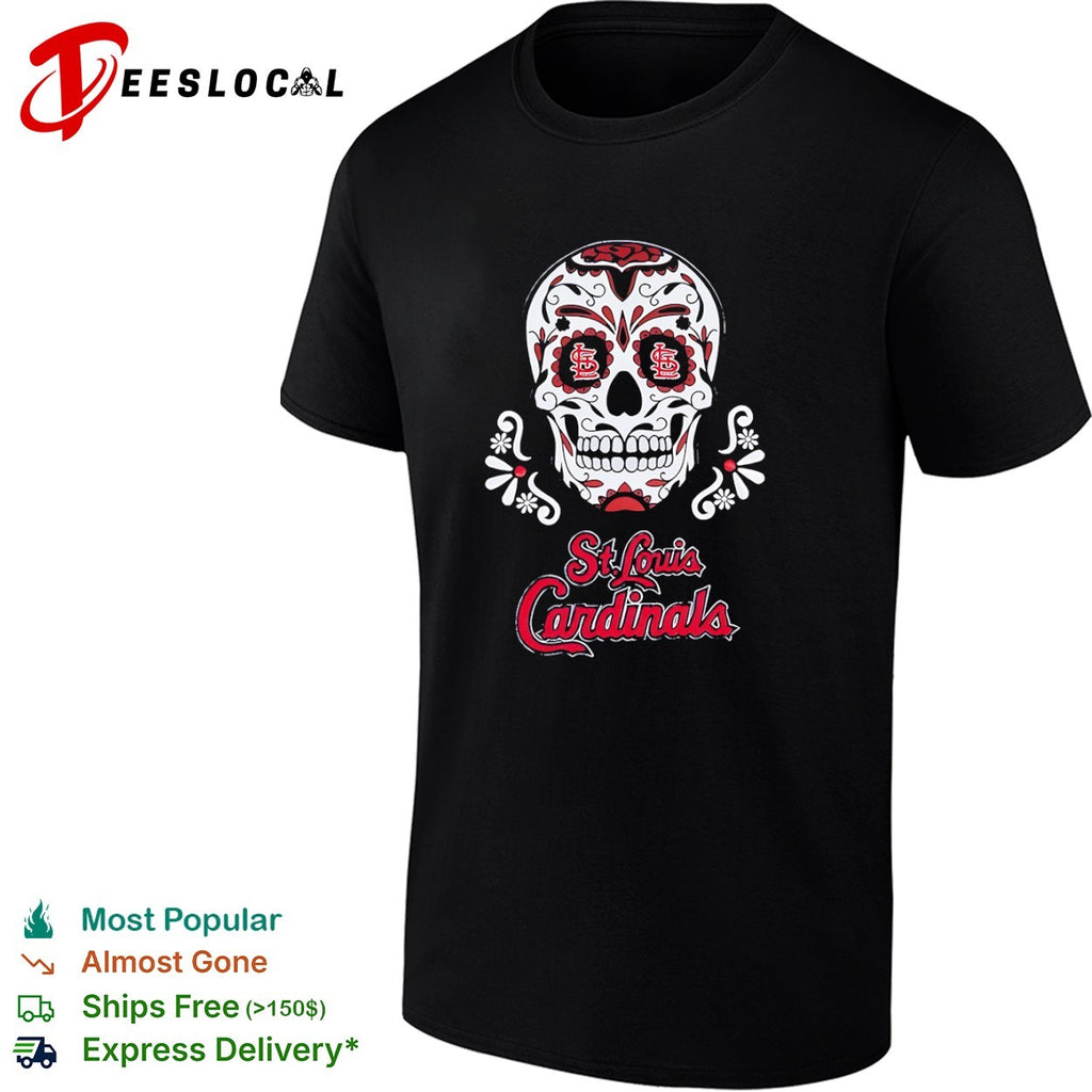 St Louis Cardinals sugar skull shirt