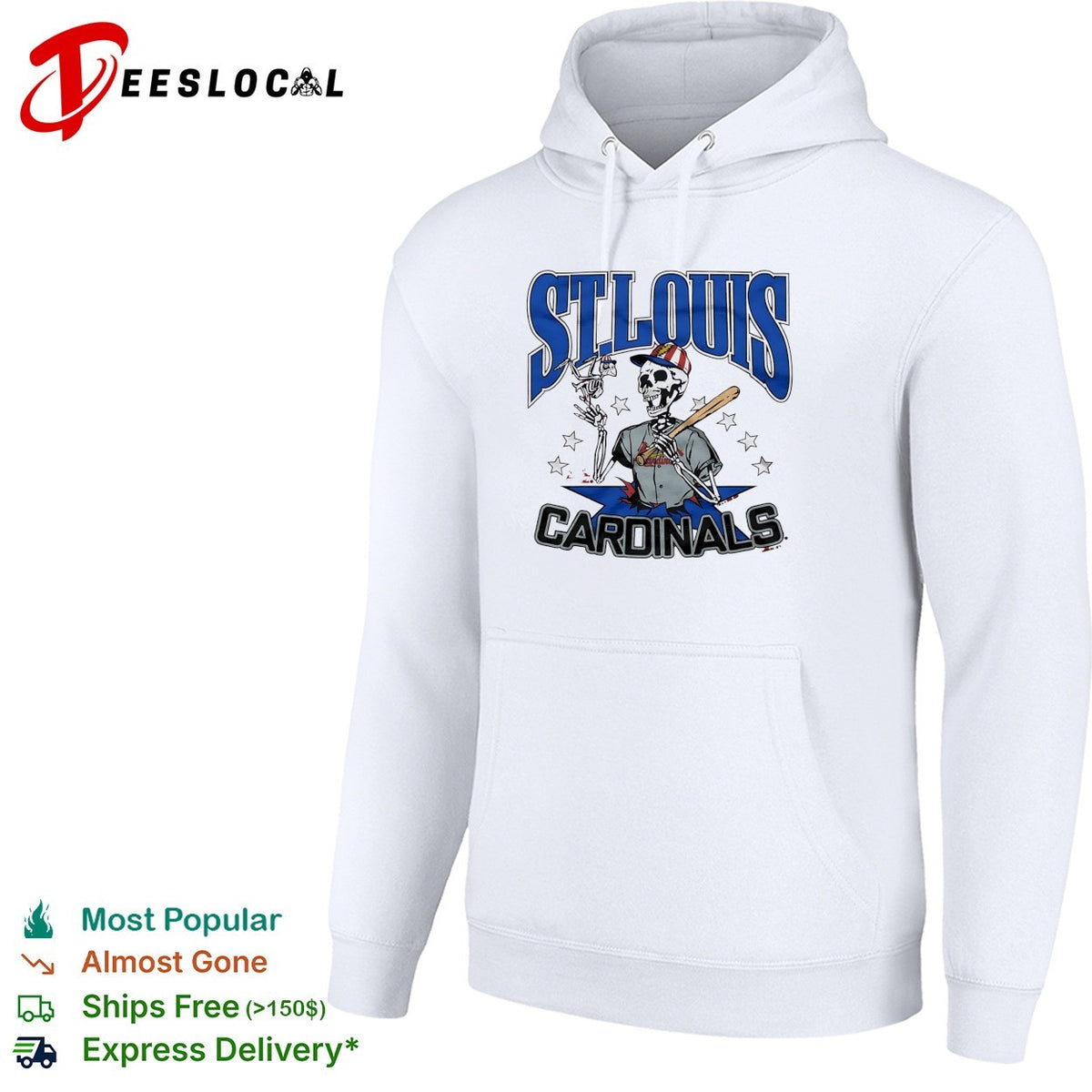 St Louis Cardinals x Grateful Dead skeleton MLB graphic shirt