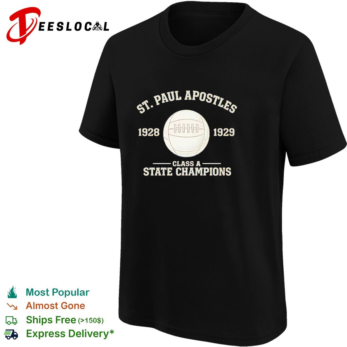 St Paul Apostles 1928 1929 Class A State Champions Football Athletic Sport shirt