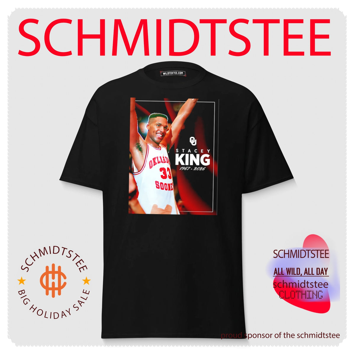 Stacey King Oklahoma Sooners 1967-2026 Legends potrait shirt