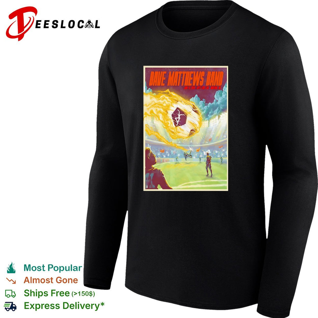 Stadium concert fireball soccer field sci-fi retro band framed poster art shirt