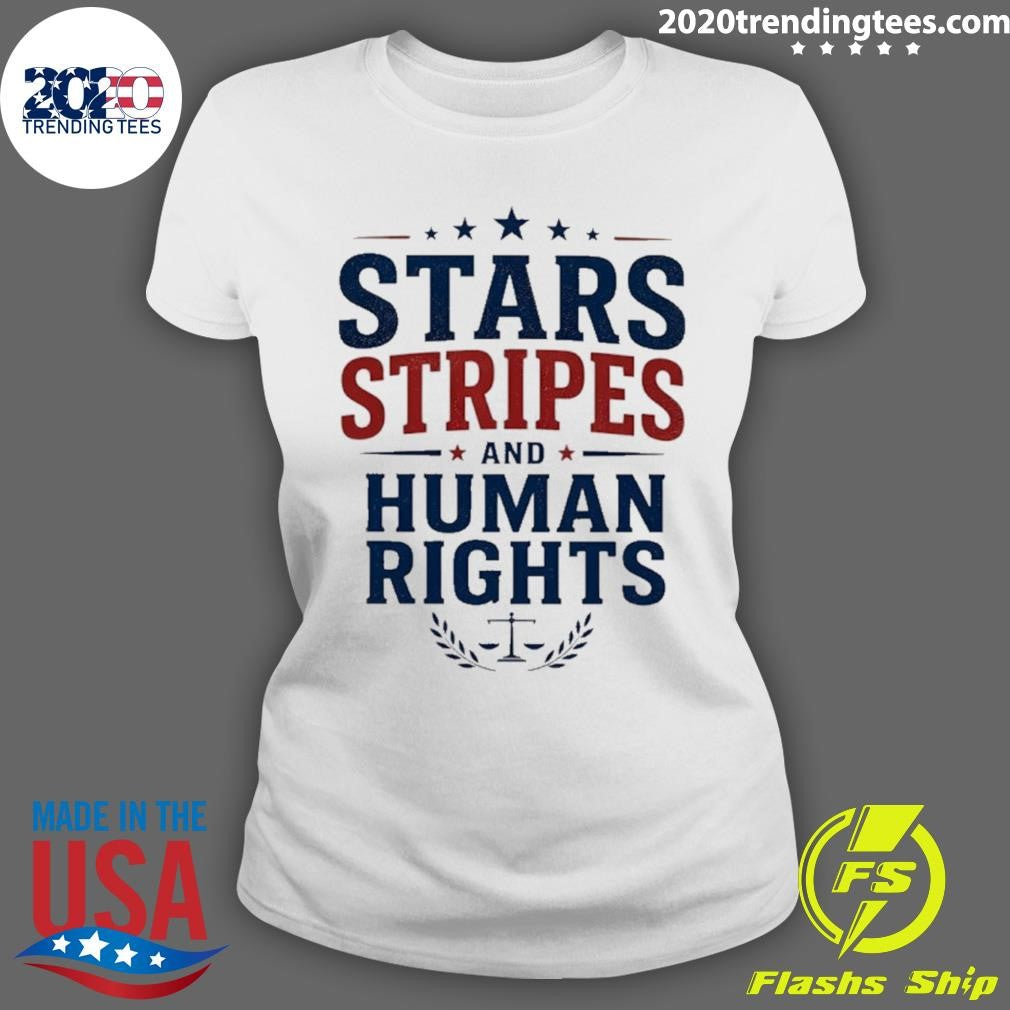 Stars Stripes And Human Rights Graphic Shirt
