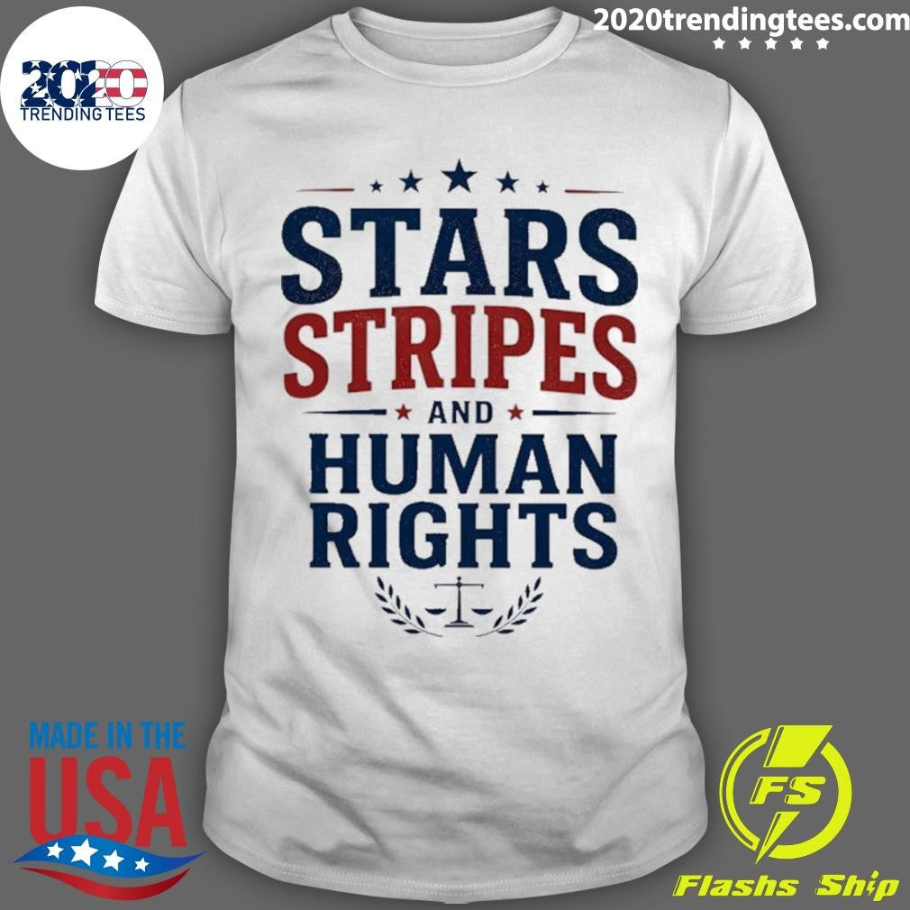 Stars Stripes And Human Rights Graphic Shirt