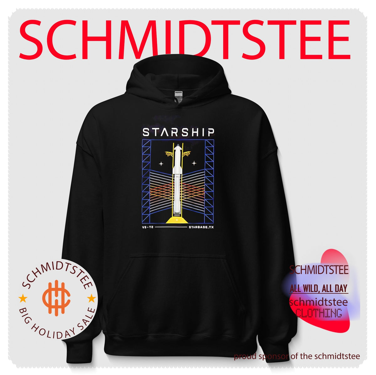Starship Milestone launch tower graphic shirt
