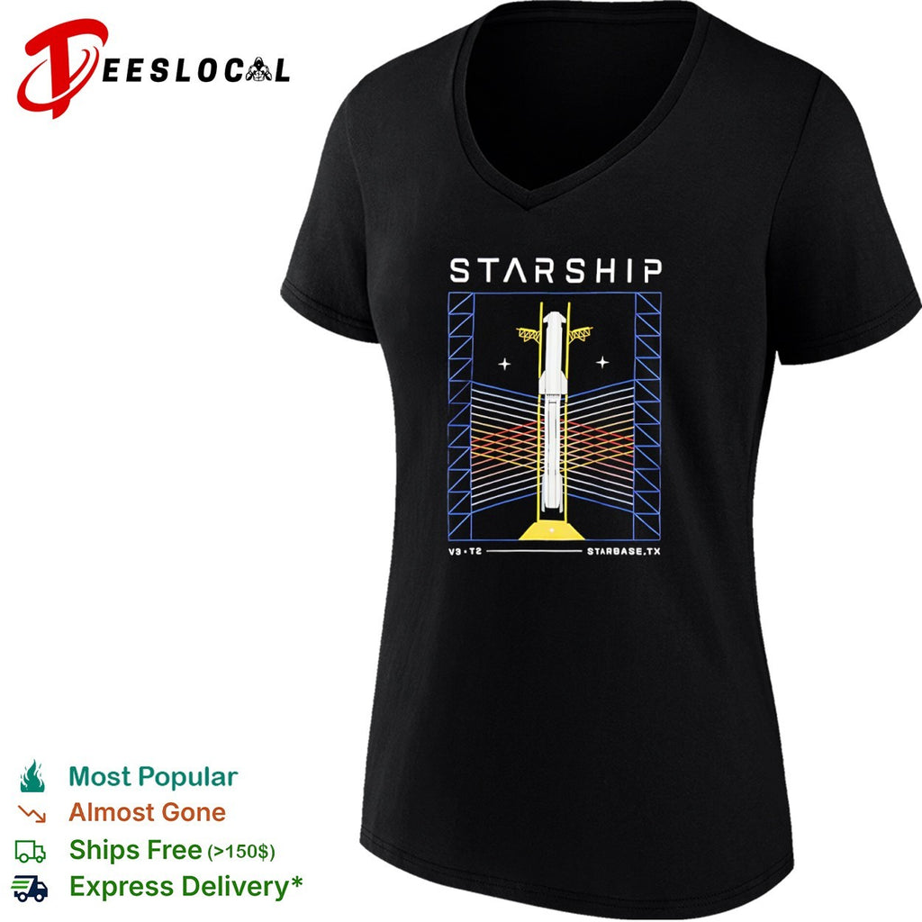 Starship SpaceX V3 T2 Starbase TX Rocket Launch Space Exploration shirt