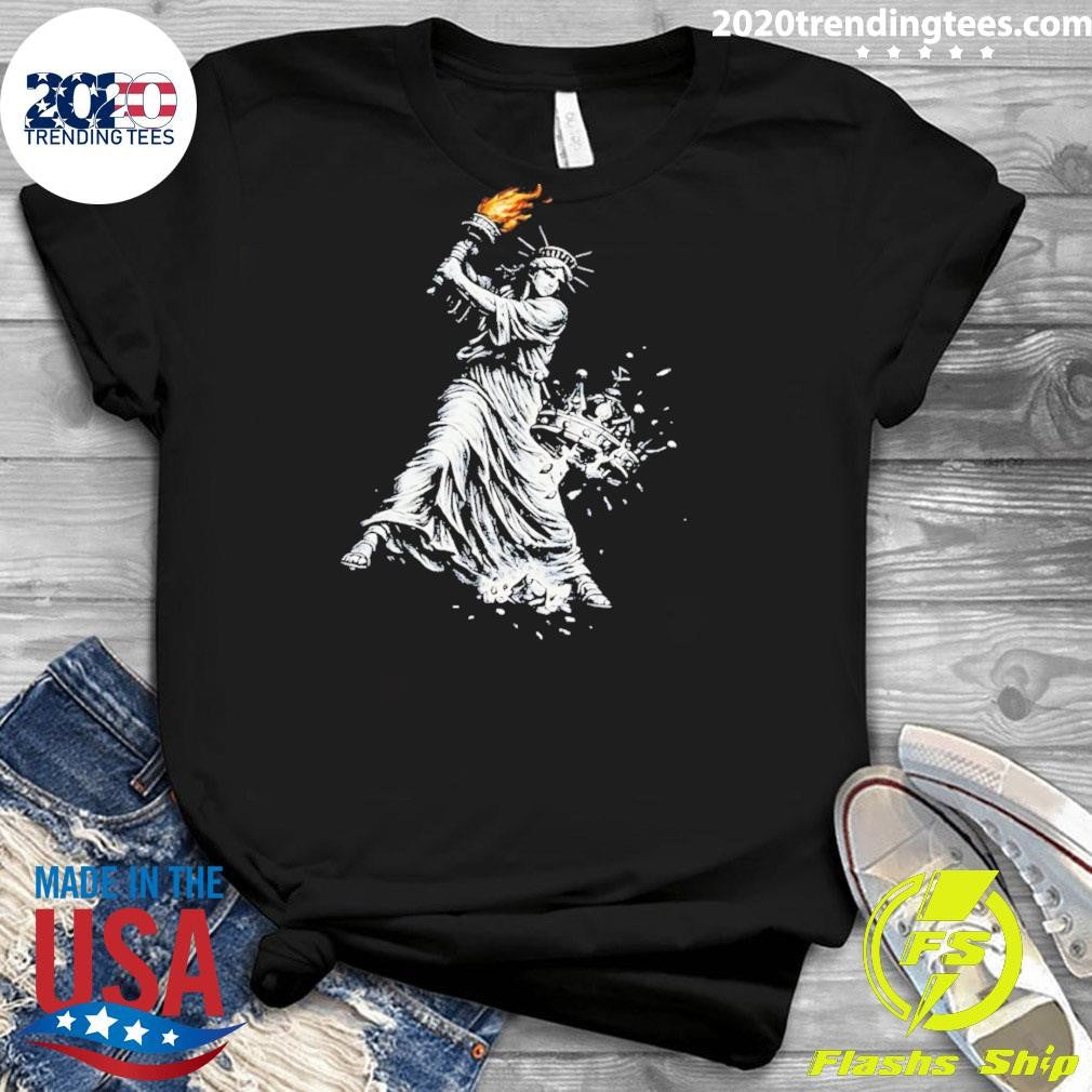Statue Of Liberty Democracy No Kings Anti-trump Shirt