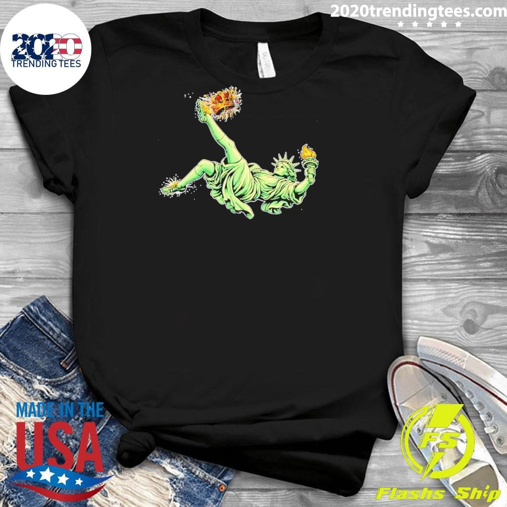 Statue Of Liberty Democracy No Kings Anti-trump Protest Shirt