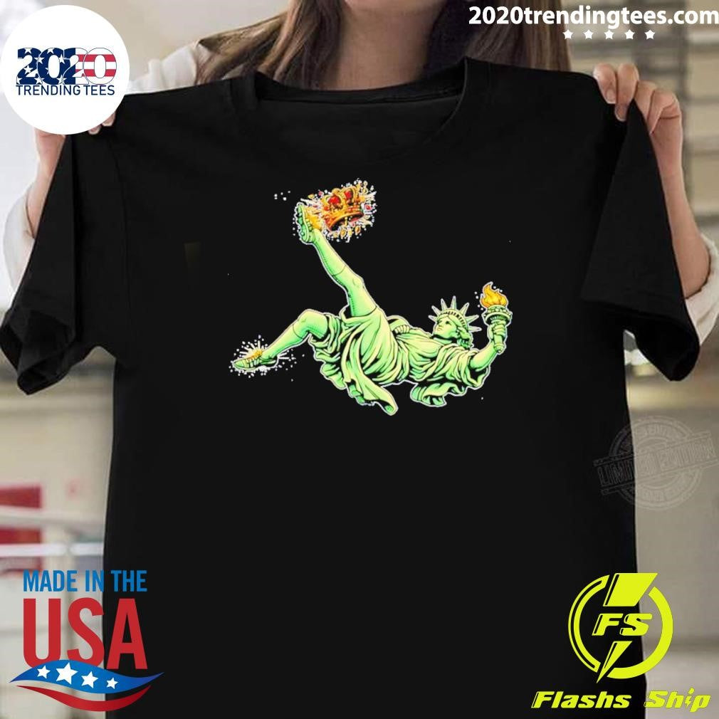 Statue Of Liberty Democracy No Kings Anti-trump Protest Shirt