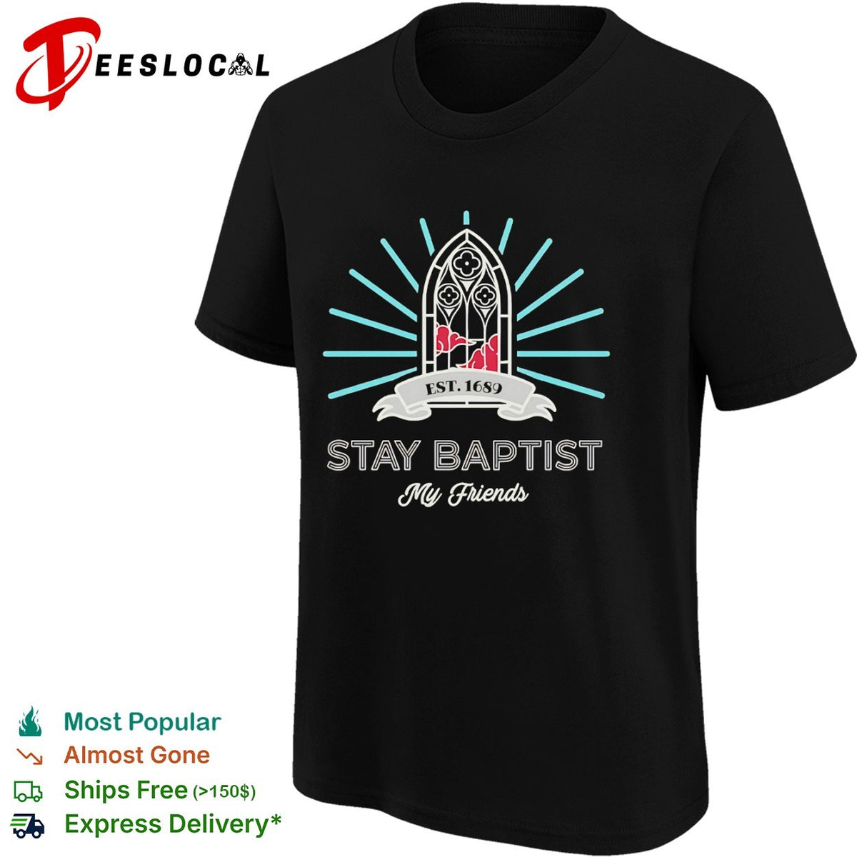 Stay Baptist My Friends Est 1689 Akatsuki Cloud Gothic Window Aesthetic shirt