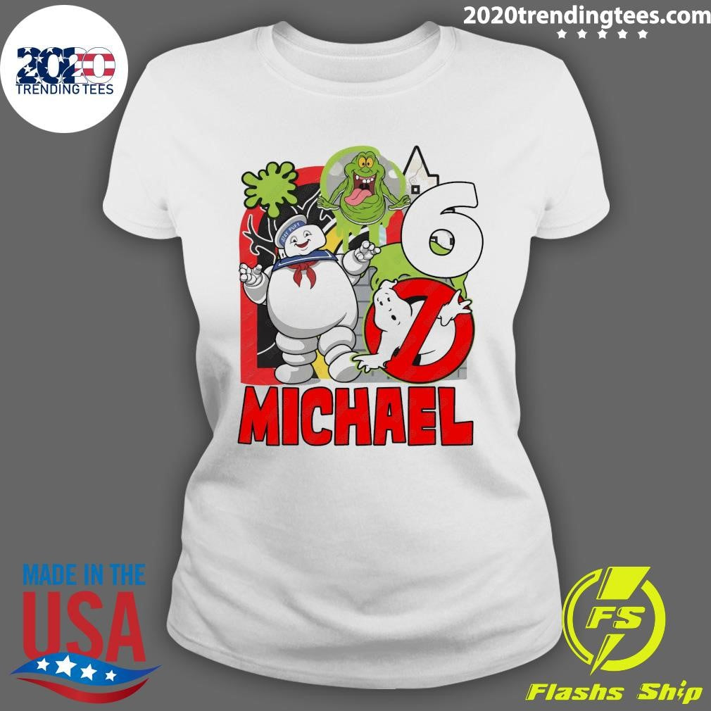 Stay Puft Marshmallow Man and Slimer of Ghostbusters Personalized Shirt