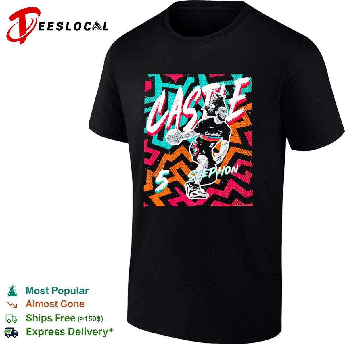 Stephon Castle San Antonio Spurs NBA 5 Castle Stephon shirt