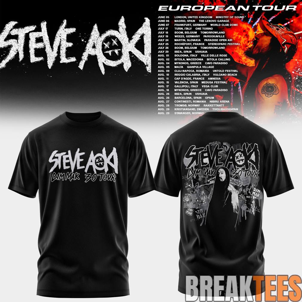 Steve Aoki 2026 Dim Mak 30 Tour Shirt